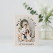 エレガントアーチフォトメリークリスマスタウペ シーズンポストカード (スタンド正面)