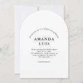 エレガントアーチフォト卒業式 招待状 (裏面)