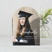 エレガントアーチフォト卒業式 招待状 (スタンド正面)