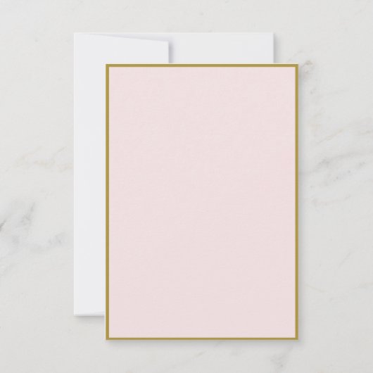 エレガントアーチフレームピンクインディアン結婚式RSVPカード 出欠カード (裏面)