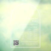 エレガントアーチフレーム営業営業営業時間QRコード ウィンドウサイン (シート3)