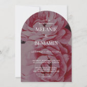 エレガントアーチロマン結婚ティック 招待状 (正面)