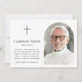 エレガントアーチ写真十字葬儀悔やみや弔慰 サンキューカード (正面)