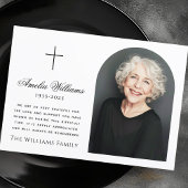 エレガントアーチ写真十字葬儀悔やみや弔慰 サンキューカード