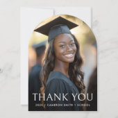 エレガントアーチ卒業写真サンキューカード 招待状 (正面)