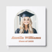 エレガントアーチ卒業写真レトロ名クラスwhite ゲストブック (正面)