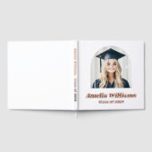 エレガントアーチ卒業写真レトロ名クラスwhite ゲストブック (全面)