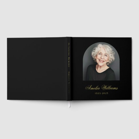 エレガントアーチ愛の思い出の葬儀の記念写真 ゲストブック (全面)