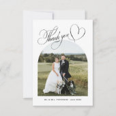 エレガントアーチ結婚写真 サンキューカード (正面)