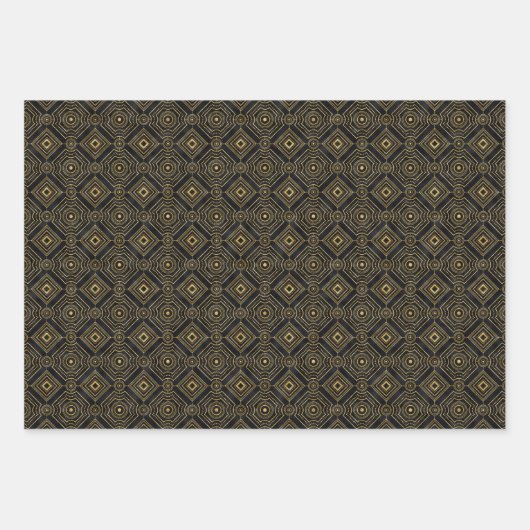 エレガントアートデコのタイル模様 ラッピングペーパーシート (正面2)