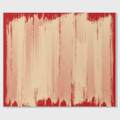 エレガントアート黄金のブラシストローク濃い赤と金ゴールド ラッピングペーパー (フラット)