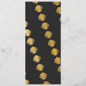 エレガントアールデコのメ結婚ニュー金ゴールドブラック披露宴 メニュー (裏面)