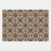 エレガントアールデコアーストーンヴィンテージパターンセット3 ラッピングペーパーシート (正面2)