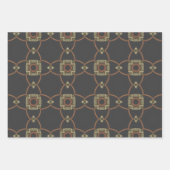 エレガントアールデコアーストーンヴィンテージパターンセット5 ラッピングペーパーシート (正面)