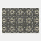 エレガントアールデコアーストーンヴィンテージパターンセット6 ラッピングペーパーシート (正面2)