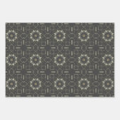 エレガントアールデコアーストーンヴィンテージパターンセット6 ラッピングペーパーシート (正面)