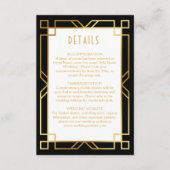 エレガントアールデコクラシック金ゴールドブラック エンクロージャーカード (正面)