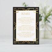 エレガントアールデコクラシック金ゴールドブラック エンクロージャーカード (スタンド正面)