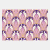 エレガントアールデコクレーン模様 ラッピングペーパーシート (正面2)