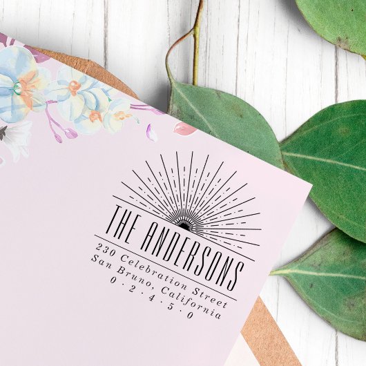 エレガントアールデコサン名前をカスタムする差出人住所 セルフインキングスタンプ