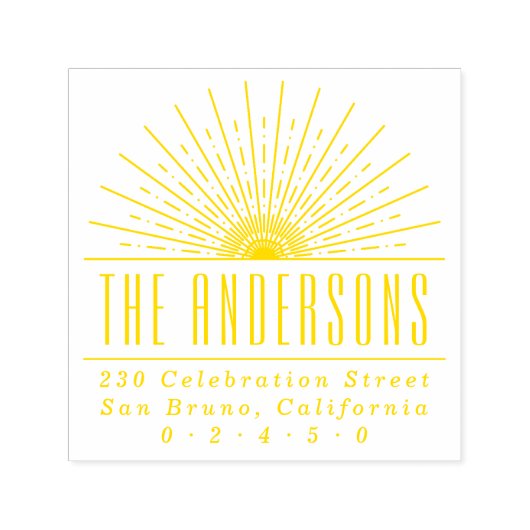 エレガントアールデコサン名前をカスタムする差出人住所 セルフインキングスタンプ (デザイン)