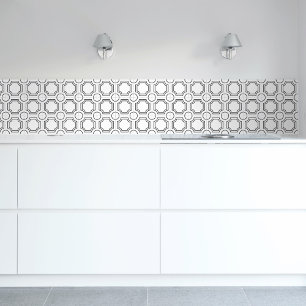 エレガントアールデコシンプル幾何白黒 タイル