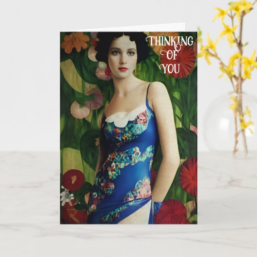 エレガントアールデコスタイル大花芸術 カード (黄色い花)