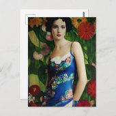 エレガントアールデコスタイル大花芸術 ポストカード (正面/裏面)