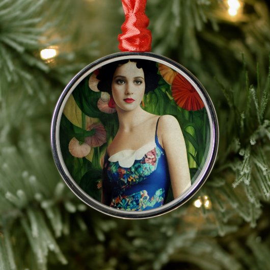 エレガントアールデコスタイル大花芸術 メタルオーナメント (ツリー)