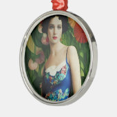 エレガントアールデコスタイル大花芸術 メタルオーナメント (左)