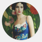 エレガントアールデコスタイル大花芸術 ラウンドシール (正面)