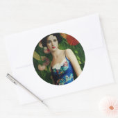 エレガントアールデコスタイル大花芸術 ラウンドシール (封筒)