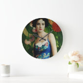 エレガントアールデコスタイル大花芸術 ラージ壁時計 (ホーム)