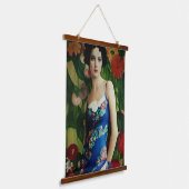 エレガントアールデコスタイル大花芸術 吊り下げ型タペストリー (傾斜あり)