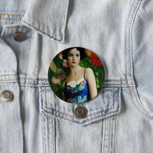 エレガントアールデコスタイル大花芸術 缶バッジ (インサイチュ)