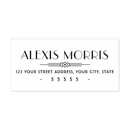 エレガントアールデコスタイル差出人住所 セルフインキングスタンプ (デザイン)