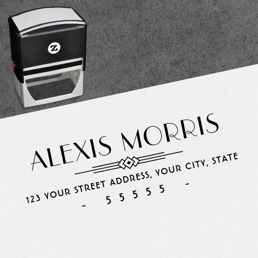 エレガントアールデコスタイル差出人住所 セルフインキングスタンプ