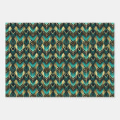 エレガントアールデコタイル模様のラッピング紙 ラッピングペーパーシート (正面3)