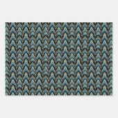 エレガントアールデコタイル模様 ラッピングペーパーシート (正面)