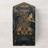 エレガントアールデコピーコ結婚ックス オールインワン招待状 (外側)