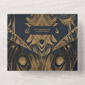 エレガントアールデコピーコ結婚ックス オールインワン招待状 (裏面)