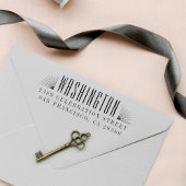 エレガントアールデコファミリ名と差出人住所 セルフインキングスタンプ