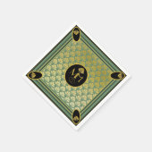 エレガントアールデコファンパター結婚ン スタンダードカクテルナプキン (角)