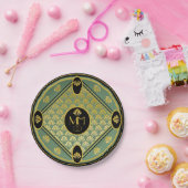 エレガントアールデコファンパター結婚ン ペーパープレート (パーティー)