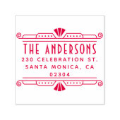 エレガントアールデコフレームファミリ名差出人住所 セルフインキングスタンプ (デザイン)