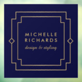 エレガントアールデコプロフェッショナル海軍/金ゴールド ウィンドウサイン (シート3)