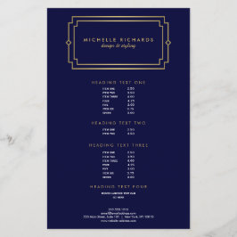 エレガントアールデコプロフェッショナル海軍/金ゴールド チラシ