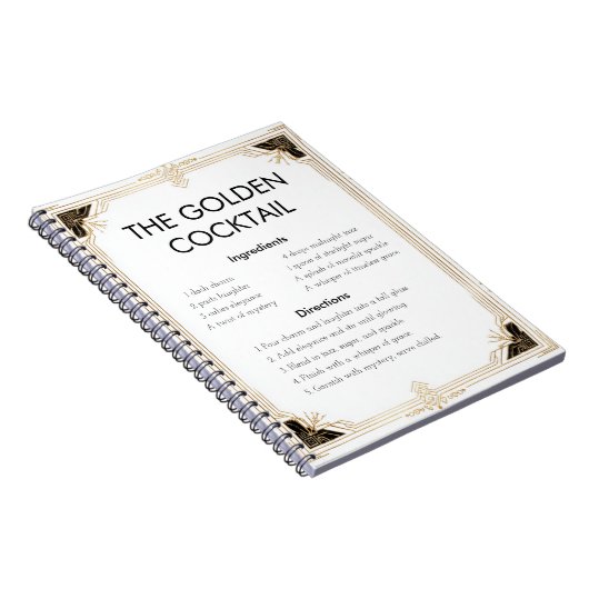 エレガントアールデコレシピデザイン ノートブック (右側)