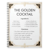 エレガントアールデコレシピデザイン ノートブック (正面)