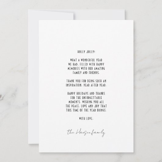 エレガントアールデコ新年 シーズンカード (裏面)